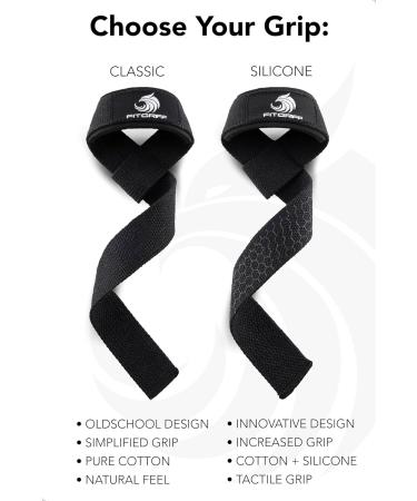 FITTEGE Padded Lifting Straps for Strength Training | Bodybuilding & Fitness Aid | Universal Fit for Men & Women | Black Original - Buy Online on GoSupps.com