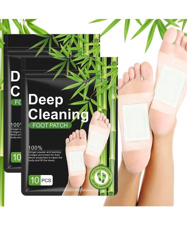 20 Pcs Foot Patches Foot Pads Foot Patches 100% Natural Foot Pads Lmprove Sleep Quality Enhance Blood Circulation with Bamboo Vinegar and Ginger Powder