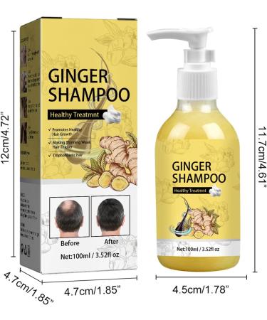 Shantou Yingji 2 pieces ginger shampoo Ginger Hair Regrowth Shampoo ginger itch relieving care shampoo hair strengthening shampoo fluffy nourishing shampoo 2 pieces x 100 ml hair2 pieces - Buy Online on GoSupps.com