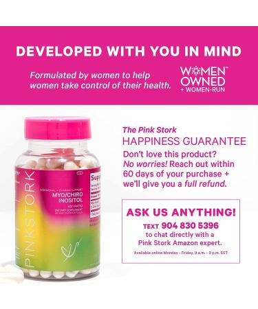 Pink Stork Myo/Chiro Inositol Blend - Ovarian Support & Fertility Supplements for Women | Women-Owned | 90 Capsules - Buy Online on GoSupps.com