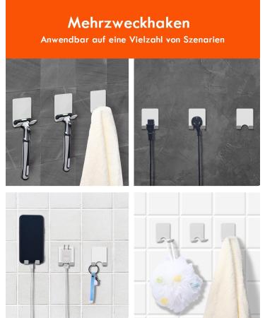 Buy Gorffy Razor Holder Shower - 6-Pack Stainless Steel Waterproof Wall Hooks Self-Adhesive Bathroom Hooks Multi-Purpose Razor Bracket - Perfect for Organized Shaving (White) - Buy Online on GoSupps.com