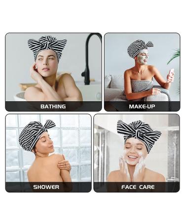 Yiclick Reusable Shower Cap for Women - Stripe Black, Ideal for Long Hair - Buy Online on GoSupps.com