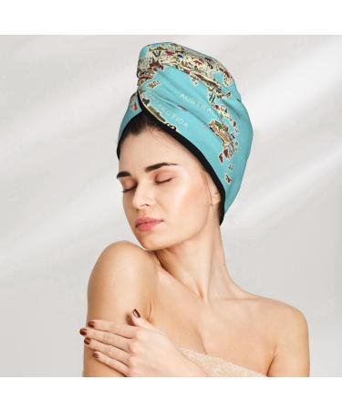 Hair Towel Wrap for Quick Drying Travel-Friendly Turban with Button | Ideal Hair Drying Solution - Buy Online on GoSupps.com