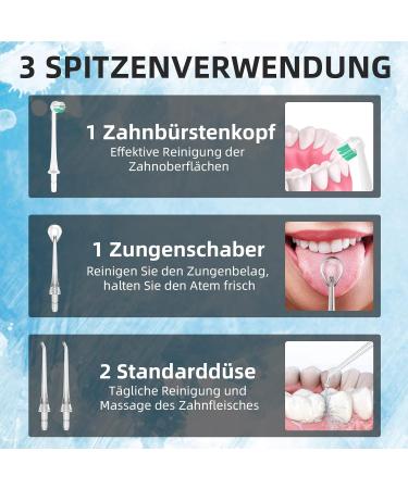 Powerful Electric Mouth Shower | 4 Modes & Nozzles | Wireless IPX7 Waterproof Oral Cleaner | 310ml Removable Tank for Travel & Home - Buy Online on GoSupps.com