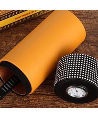 Cigar Box Barware Cigar Tube 5 Sticks Cigar Tube Portable Cigar Box Imported Cigar Can Humidifier Imported Cigar Tube High-end Cigar Tube Portable Cigar Tube Multi-Pack Capacity Cooking & Dining 7.6*7.6*20cm Yellow - Buy Online on GoSupps.com