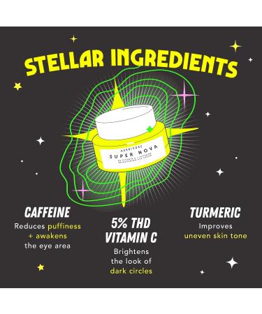 HERBIVORE Botanicals Super Nova Eye Cream - 5% Vitamin C + Caffeine for Dark Circles & Puffiness - Buy Online on GoSupps.com