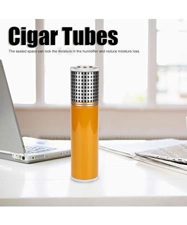 Household Travel Cigar Tubes Large Diameter Cigar Holders Birthday Gifts Relatives for Cigar Moisturizing Friends(Yellow) - Buy Online on GoSupps.com
