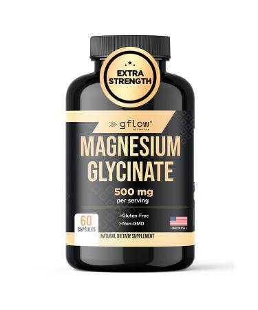 Gflow Vitamins Magnesium Glycinate Supplement for Calm and Sleep | Supplement in Capsules Made in The USA