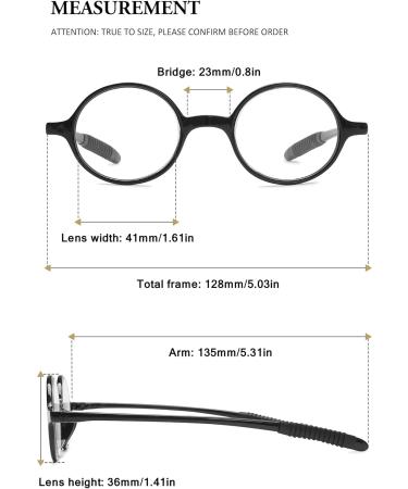 VEVESMUNDO Flexible Round Reading Glasses Set for Men & Women - 8 Pcs 2.0x Bendable Eyeglasses - Buy Online on GoSupps.com