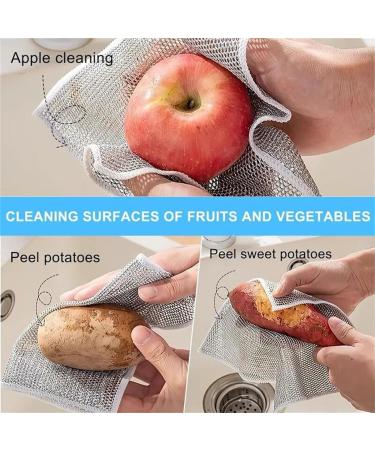 Circularite Scrubbing Cloths Double Layer Multipurpose Non-Scratch Wire Dishcloth Soft Wire Dishwashing Rags Safe for Non-Stick Cookware Wire Dishwashing Rags for Dishes Sinks Counters (5 pcs) - Buy Online on GoSupps.com