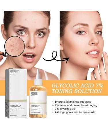 Glycolic Acid 7% Toning Resurfacing Solution Glycolic Sour 7% Toner Glycolic Acid 7% Toning Solution Glycolic Toner for Large Pores & Acne Skin Resurfacing Solution Exfoliating (1) 100 ml (Pack of 1) - Buy Online on GoSupps.com