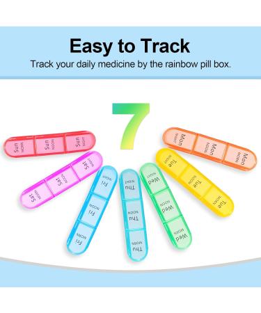 Weekly Pill Organizer - 3 Times a Day Travel Box | 7 Day Moisture-Proof Medicine Organizer for Vitamins & Supplements (Blue - Buy Online on GoSupps.com