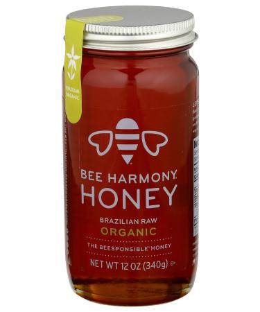 Bee Harmony Raw Honey, Organic Brazilian, 12 Ounce