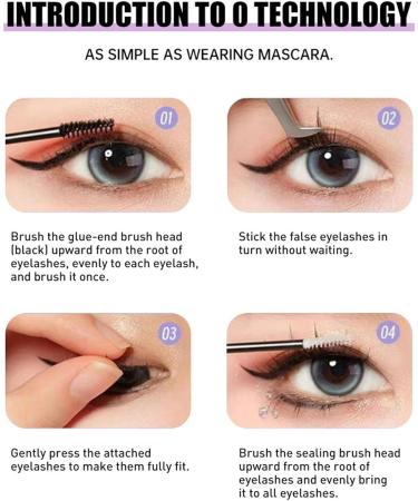 Lash Bond and Seal | Seal and Bond Eyelash Adhesive - Long Lasting Individual Lash Mascara Glue Dual-ended Eye Lash Glue Mascara Cluster Eyelash for Women Girls Ainichi - Buy Online on GoSupps.com