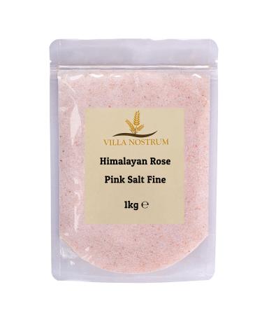 Himalayan Rose Pink Salt (Fine) 1kg | Unrefined No Additives Resealable Pouch by Villa Nostrum - Buy Online on GoSupps.com