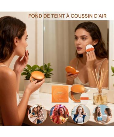 Cushion Foundation Waterproof and Long-Lasting 18g Face Cushion | For Mature and Sensitive Skin Daily Use for Wedding Day and Evening Wear - Buy Online on GoSupps.com