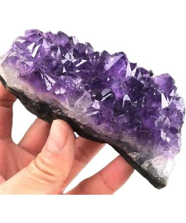 Natural Crystal Rough 1PC 100-150g Large Purple Natural Brazilian Amethyst Stone Cluster Quartz Crystal Druzy Geode Specimens Ornament Home Decor - Buy Online on GoSupps.com