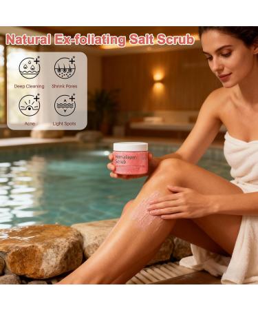  Pruojhw Women's Body Scrubs | 200g Natural Salt Care Wash - Shower Scrub | For Dead Skin Care Radiance Beauty Bath Hands Feet Back Knee Spa Daily - Buy Online on GoSupps.com