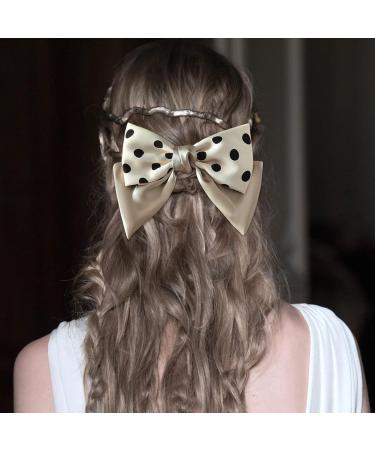 EUPSIIU 4 Pieces Women's Bow Hair Clips Hair Bow Barrette Clips for Women Lady Girls Large Bowknot Hairpin French Hair Clip Soft Silky Satin Hair Barrettes Hair Accessories for Girls (4 Colors) - Buy Online on GoSupps.com