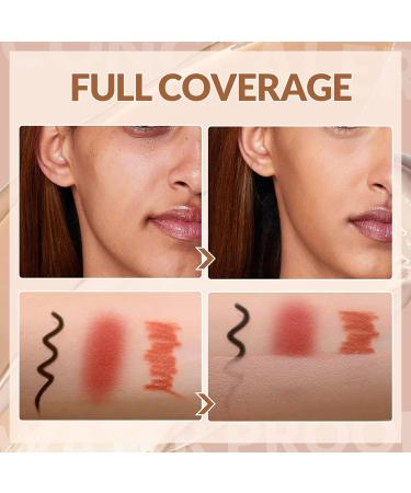 2 Colors Full Cover Concealer Makeup Kit with Brush | 3-in-1 Corrector Set for Dark Spots, Blemishes, Under Eye Circles | Waterproof & Long Lasting | 2pcs*15g/0.53oz - Buy Online on GoSupps.com