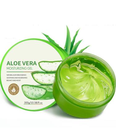 Natural Aloe Vera Gel 300ml Organic Hydrating Body Cream Soothing Moisturizing Sunburn And Scar Repair Care For Face Body Hair Cruelty-free & Vegan