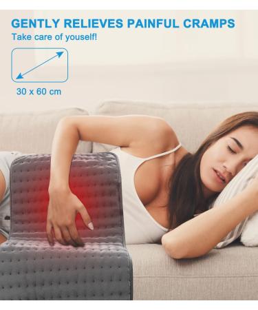 Buy OCSOSO Heating Cushion 60x30 cm - Fast Heating Electric Heat Pillow with Auto Switch-Off & 10 Temperature Levels for Back Neck & Shoulder Relief | International Shipping Available - Buy Online on GoSupps.com