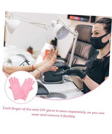 FOMIYES 3 Pairs Nail Gloves Manicure Gloves Nail Gloves Fingerless Gloves Gel Nail Gloves Gel Manicure Gloves Nails Gel Pink Nail Polish Spandex Protection - Buy Online on GoSupps.com