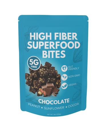 High Fiber Superfood Bites 5g Clean Fiber Snacks for Adults Peanut Cocoa Date Flavor High Fiber Foods No Added Sugar Vegan Fiber Snack Supports Digestion Regularity Gut Health Snack 30 Count
