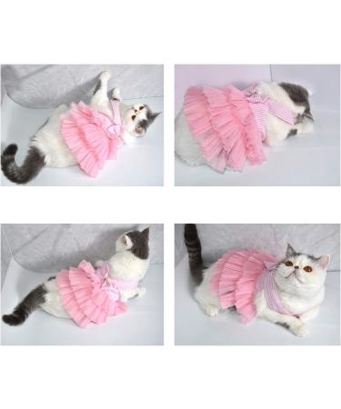 Buy Cute Tutu Dog Dress for Girls & Boys - Princess Bowknot Dress for Small Dogs | XL Pink Striped Mesh Dress for Pomeranian & Chihuahua - Buy Online on GoSupps.com
