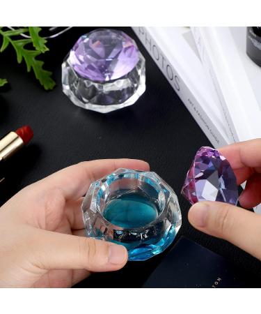 2-Piece Crystal Glass Dappen Dish Set for Acrylic Nails - Nail Manicure Care Tools - Buy Online on GoSupps.com