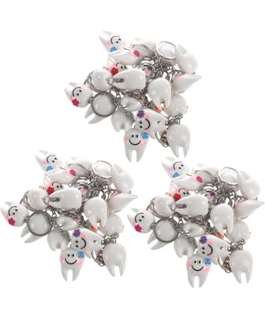 Zunedhys 60 Pieces Tooth Shape Keychain - Sweet Dental Gifts for All | International Shipping - Buy Online on GoSupps.com