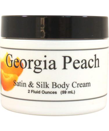 Eclectic Lady Georgia Peach Satin and Silk Cream Body Cream Body Lotion 2 oz - Shea Butter Aloe Silk Amino Acids Vitamin E Phthalate-Free Handcrafted in USA - Perfect For Women 2 Ounce (Pack of 1)