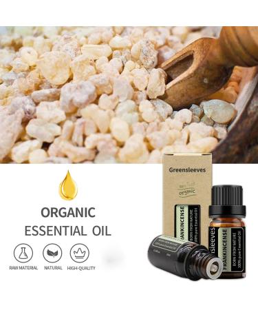 GREENSLEEVES Frankincense Essential Oil, 10ml Pure Plant-Based Fragrance Oil for Aromatherapy, Essential Oils for Diffuser, Air Freshener, Massage, Bath Bomb, Scented Candle Soap Making - Buy Online on GoSupps.com
