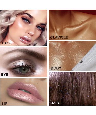 Sitovely Highlighting Face Powder Body Glitter Highlighter Powder Stick Glitter Blush Stick and Face Contour Stick Shiny Highlight Powder Set - Buy Online on GoSupps.com