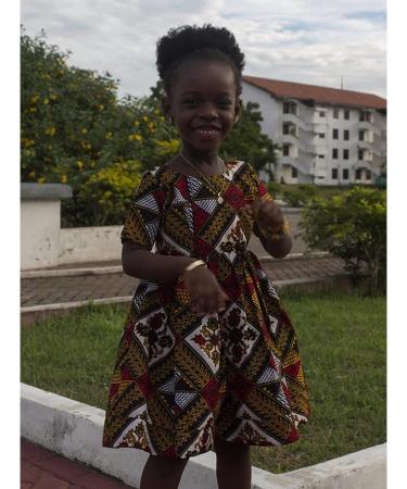 BenleWend Kids Girls Tank Dress | African Aztec Hem Swing Sundress 4-5T Navy - Buy Online on GoSupps.com