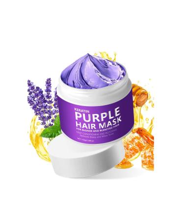Masque capillaire violet la k ratine traitement revitalisant profond Toner pour cheveux blonds platine d color s argent s gris neutralise les tons cuivr s et jaunes apr s-shampoing violet