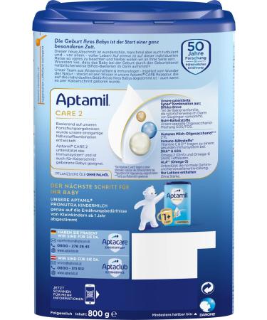 Aptamil Care 2 Follow-On Milk 800g | Omega 3 & 6 DHA & ARA | Palm Oil-Free Baby Food | International Shipping - Buy Online on GoSupps.com