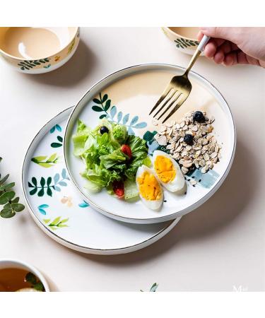 Dinner Plates Creative Kitchen Dinnerware Set 4-Piece Ceramic Dinner Plate Sets Plate Bowl Mug Service for 1 Personality Household Dishes Set Plates Kitchenware - Buy Online on GoSupps.com