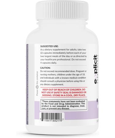 eXplicit White Kidney Bean Extract 1200mg Carb Blocker & Weight Loss Pills - 1 Month Supply | Made in USA - Buy Online on GoSupps.com