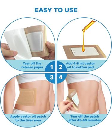 16Pcs Castor Oil Pack Wrap Disposable Castor Oil Patches Packs with Anti Leakage Cotton Pad for Belly/Feet/Knee (Oils Not Included) 5.1" x 3.9" 16 Pcs 5.1"*3.9 - Buy Online on GoSupps.com