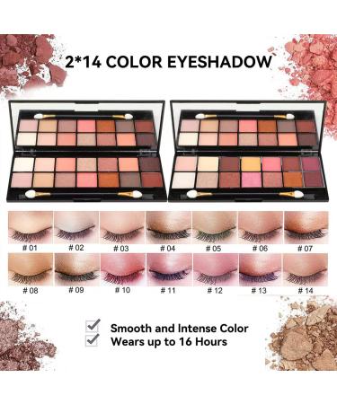 Buy All-in-One Makeup Gift Set for Women | 14-Color Eyeshadow Palettes Lip Gloss Mascara Eyeliner & More | International Shipping Available - Buy Online on GoSupps.com