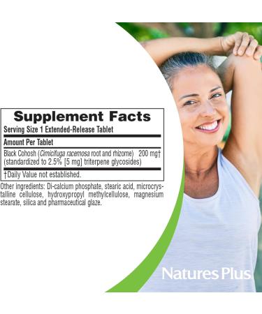 NaturesPlus Herbal Actives Black Cohosh - 30 Tablets - Nutritional Support for Well-Being During Menopause - Vegetarian Gluten Free - 30 Servings - Buy Online on GoSupps.com