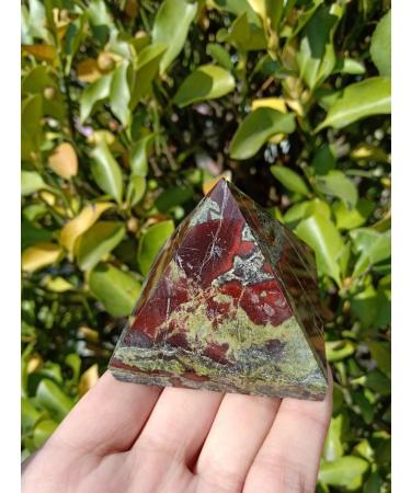 Crystal Rough 50mm Natural Stones and Minerals Dragon Blood Stone Pyramid Shaped gem Crystals Suitable for Home - Buy Online on GoSupps.com