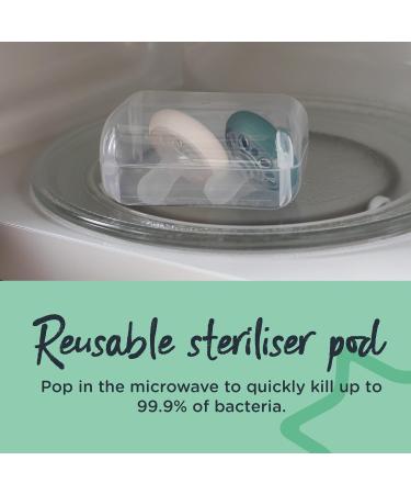 Tommy Tippee 0-6m Shaped Pacifier Set - Skin-Like Texture Jaw-Friendly Design & Sterilizer Box - Buy Online on GoSupps.com