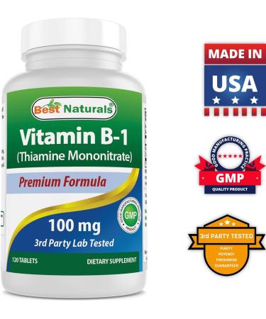 Best Naturals Vitamin B1 as Thiamine Mononitrate 100 mg & Vitamin B2 (Riboflavin) 400mg - Buy Online on GoSupps.com