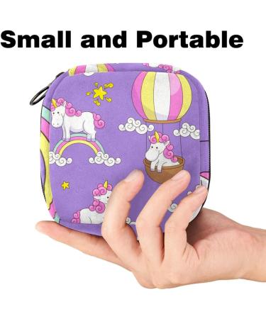 Buy Unicorn Rainbow Storage Bags for Women's Bandages | Large Menstrual Cup Pocket & Insert Bags Multicolored Organizers for Tampons Panty Liners & More - Buy Online on GoSupps.com