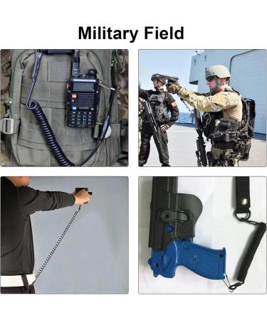 Belihome Paracord Tactical Lanyard | Elastic Fishing Key Ring | Durable Spiral Keychain Safety Rope - Buy Online on GoSupps.com