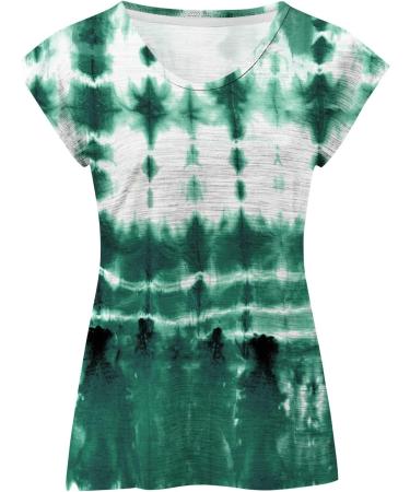 Short Sleeve T Shirts Clothing Woman T-Shirt Casual Black Clothing Top Women's Floral Pattern for Women Crop Tops Shirt Shirts Top Women's Summer Tank Top 4-green S - Buy Online on GoSupps.com