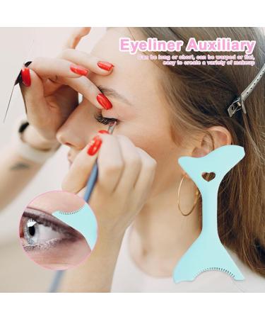 Eyeliner Aid - Portable and Lightweight Eyeliner Stencils Mascara Shield for Beginners Eyebrow Stencils for Winged Eyeliner Lashes Lip Liner Besreey Blue - Buy Online on GoSupps.com