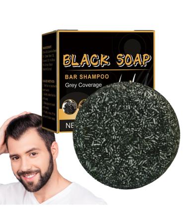 Arrovarp 2 x 50g Hair Darkening Shampoo Bar Inverted Soap for Gray Hair Darkening Solid Shampoo for Black Hair Compressed Hair Darkening Soap Bar Anti-Gray Bar